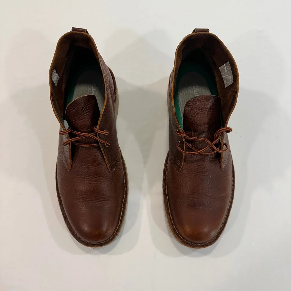 Clarks‎ Morris Peak Desert Boots Mens 13 Brown Leather Lug Sole | Heritage